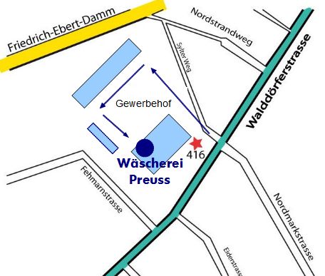 Karte Wäscherei Standort